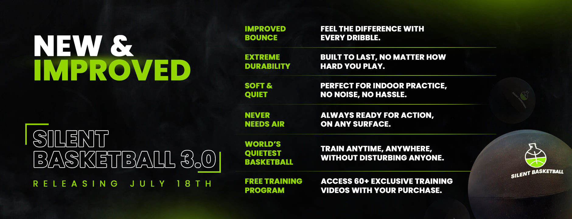 Silent Basketball Dribble Dream 2025 – Pallone Da Basket Silenzioso In PU E Schiuma Per Allenamento Indoor, Diametro 18/21/24 Cm, Con Borsa A Rete