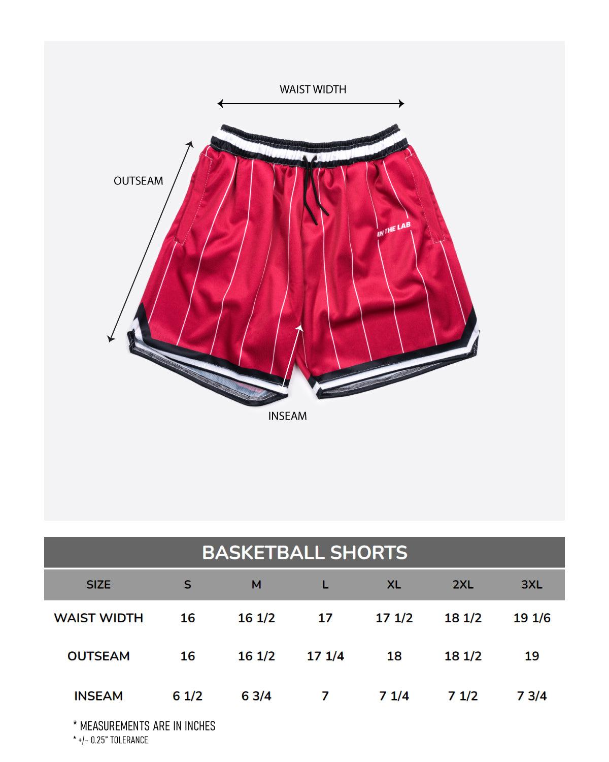 Bulls Red Pinstripe Shorts
